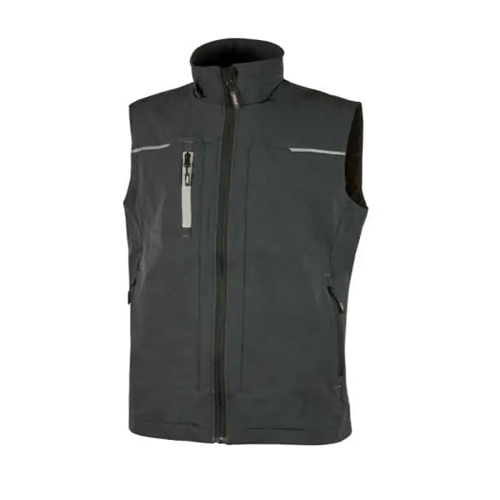 Gilet U Power Saturn da lavoro, linea Performance, tessuto U 4 stretch idrorepellente, taglia 3XL, colore Asphalt Grigio Koopje