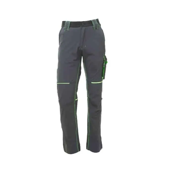 Seizoensaanbieding Pantalone U Power World da lavoro, linea Future, tessuto U 4 Stretch idrorepellente, taglia M, colore Asphalt Grigio Verde