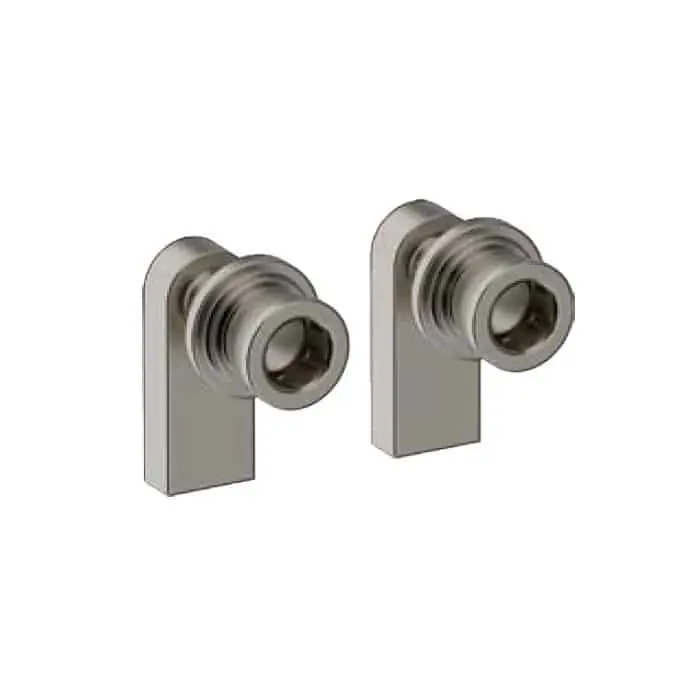 Kit fissaggio CD K06 Reguitti per maniglione singolo, per porta in Alluminio, profilo monocamera, finitura Nichelato Lage Kosten