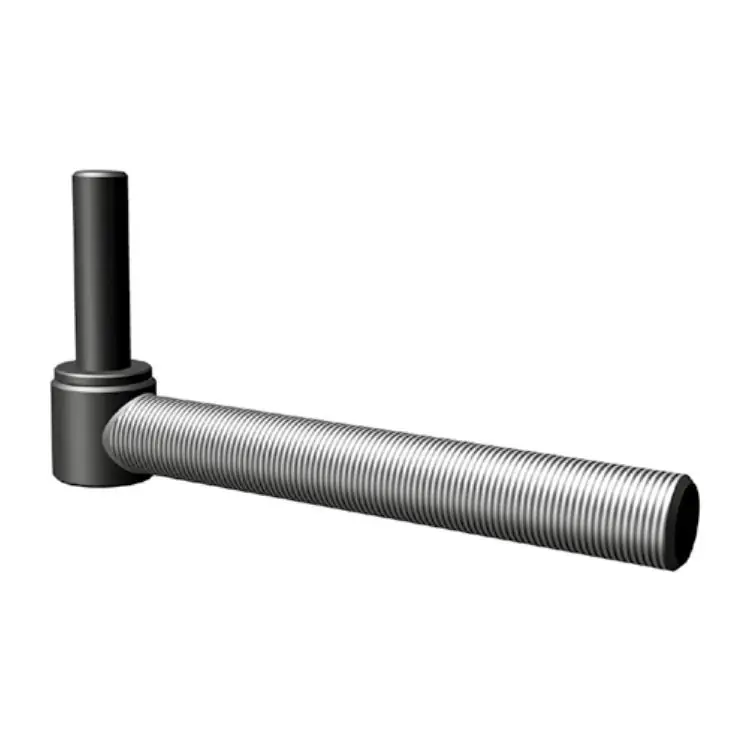 Laatste Versie Cardine filettato SP-7-756 Tecnostamp per persiana, perno 14 mm, filetto M20, lunghezza 160 mm, finitura Nero