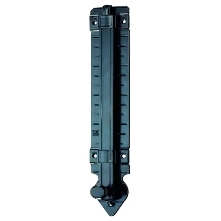 Populair Catenaccio verticale 0-505-20 Tecnostamp per persiana, a cuore, terminale tondo, lunghezza 400 mm, finitura Nero
