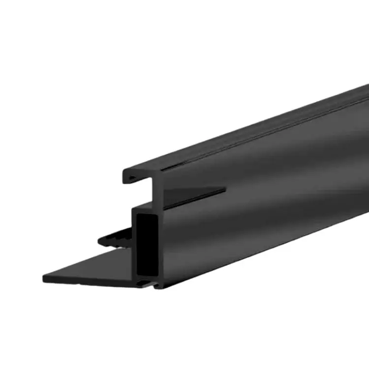 Contromaniglia 2210 Terno per ante scorrevoli da spessore 22-23 mm, altezza 2800 mm, materiale Alluminio Nero Spazzolato Alleen Vandaag