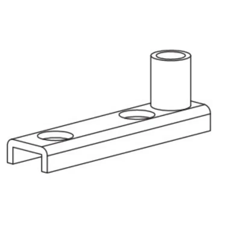 Bestseller Guida inferiore 124 Terno per ante scorrevoli, con rullo diametro 10 mm, finitura Zincato