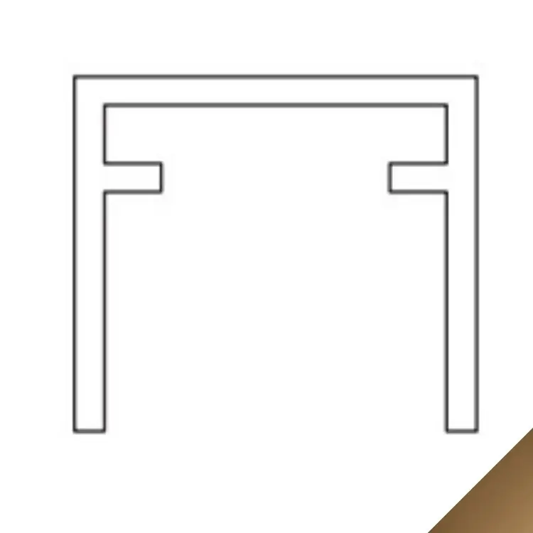 Binario superiore 660 Terno per Scorribase anta mobile, dimensione 23x20 mm, materiale Alluminio Bronzo Anodizzato Flitsaanbieding
