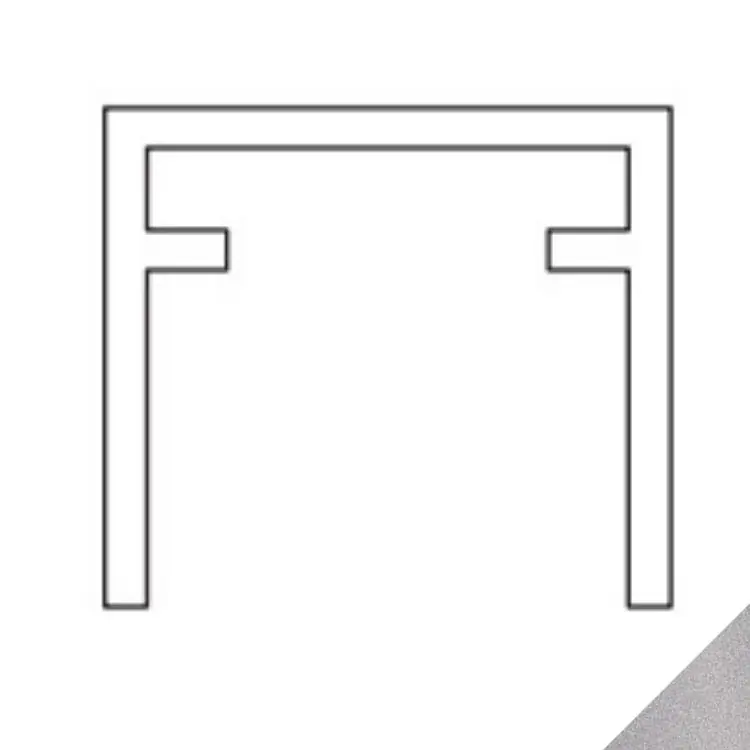 Nu Kopen Binario superiore 660 Terno per Scorribase anta mobile, dimensione 23x20 mm, materiale Alluminio Argento Anodizzato