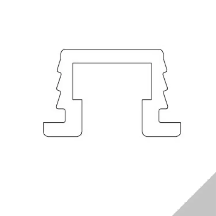 Populair Binario superiore 2090 Terno per Scorribase anta mobile, dimensione incastro 8x12 mm, materiale Alluminio Argento Anodizzato