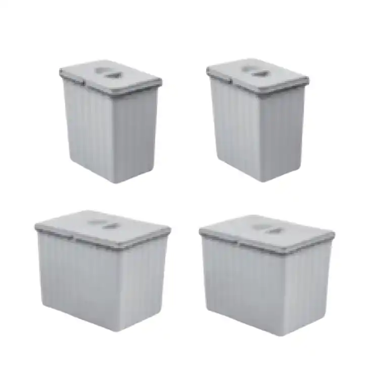 Goedkoop Bidoni portarifiuti Emuca da cassettone, 4 secchi 2x14 L + 2x6,5 L, altezza 250 mm