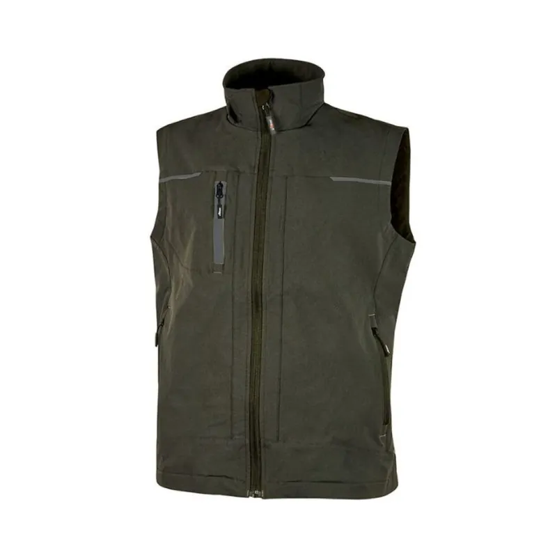 Gilet U Power Saturn da lavoro, linea Performance, tessuto U 4 stretch idrorepellente, taglia L, colore Dark Green Hete Deal