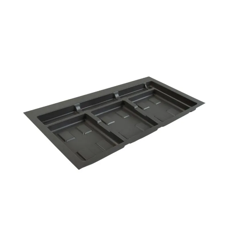Nieuw Base Recycle Emuca per Portarifiuti o Contenitori da cucina, base 1200 mm, 4 vani, Plastica finitura Grigio Antracite