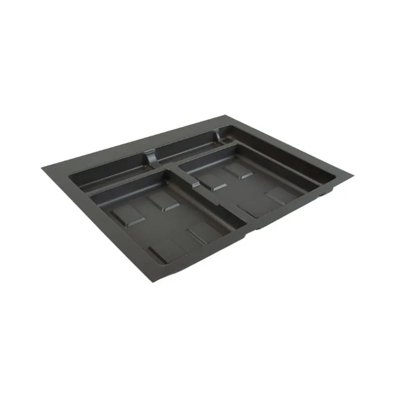 Lage Prijs Base Recycle Emuca per Portarifiuti o Contenitori da cucina, base 600 mm, 2 vani, Plastica finitura Grigio Antracite