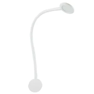 Lampada singola applique Kuma circolare a LED Emuca, protezione IP20 ad uso interno, con porte USB, luminosità 150 lm, potenza 2,1 W, luce color bianco naturale, in plastica nera Veilige Betaling