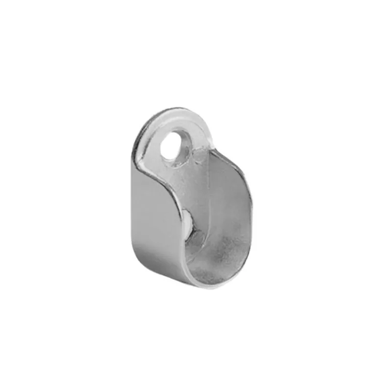 Supporto laterale Mini Emuca per tubo ovale 22-25-30x15 mm, Zama finitura Argento Verniciato Dagaanbieding