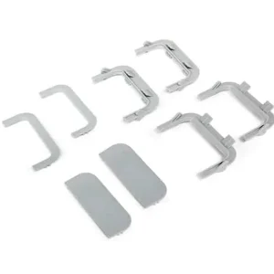Alleen Vandaag Set di accessori per profilo centrale per mobili cucina Emuca, sistema tipo Gola curvo orizzontale, in plastica bianca