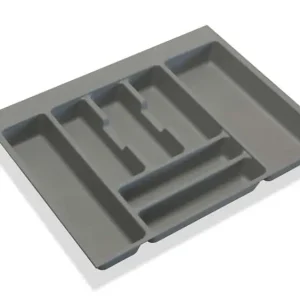 Portaposate Optima Universal per cassetti della cucina Emuca, in plastica grigia, altezza 45 mm, moduli 400 Hoge Kwaliteit