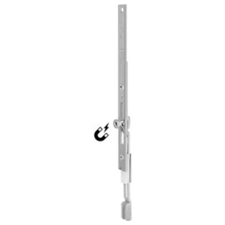 Terminale magnetico A50408.00.01 Artech AGB per serramento, lunghezza 200 mm, 1 nottolino magnetico a fungo, non rasabile, Acciaio finitura Silver Populair