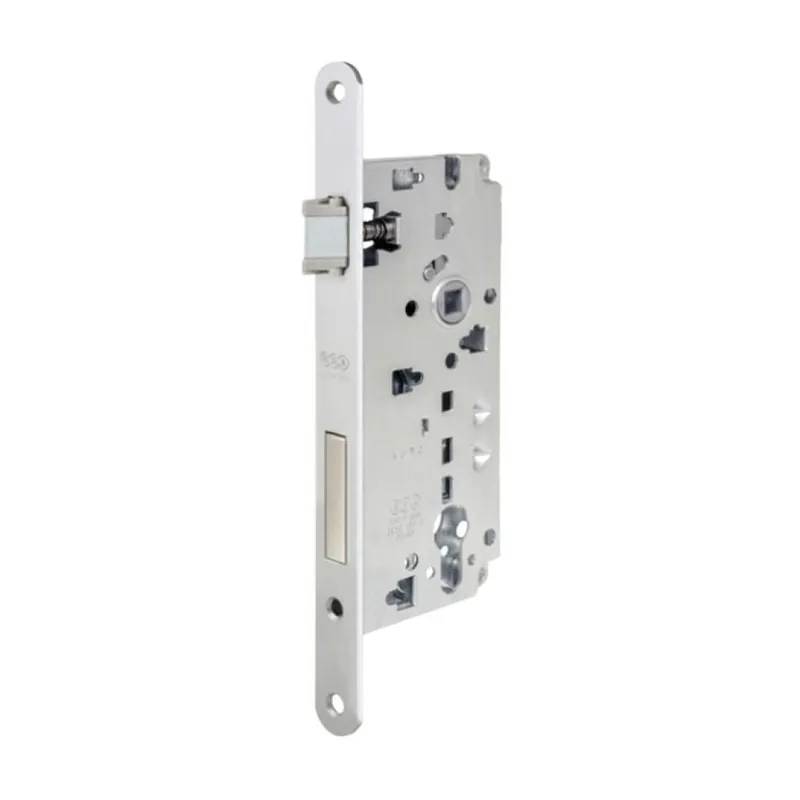 Serratura Sicurezza 2.0 incasso B80851 Agb per portoncini in legno, entrata 40 mm, interasse 85 mm, bordo tondo 238x22 mm, Acciaio finitura Cromato Opaco Meest Verkocht