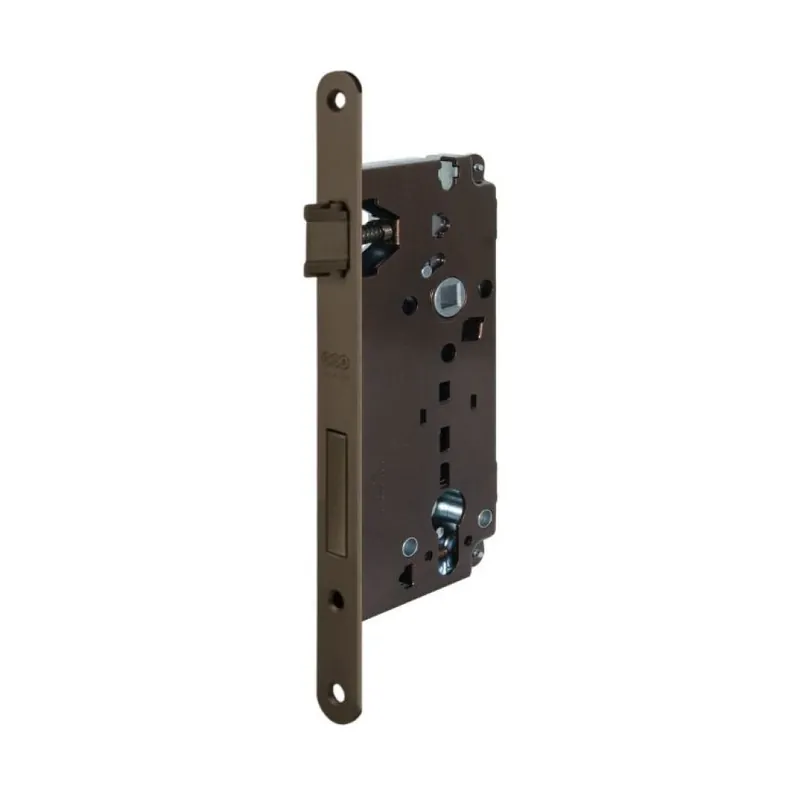 Weekendaanbieding Serratura Sicurezza 2.0 incasso B80851 Agb per portoncini in legno, entrata 70 mm, interasse 85 mm, bordo tondo 238x22 mm, Acciaio finitura Bronzato Verniciato