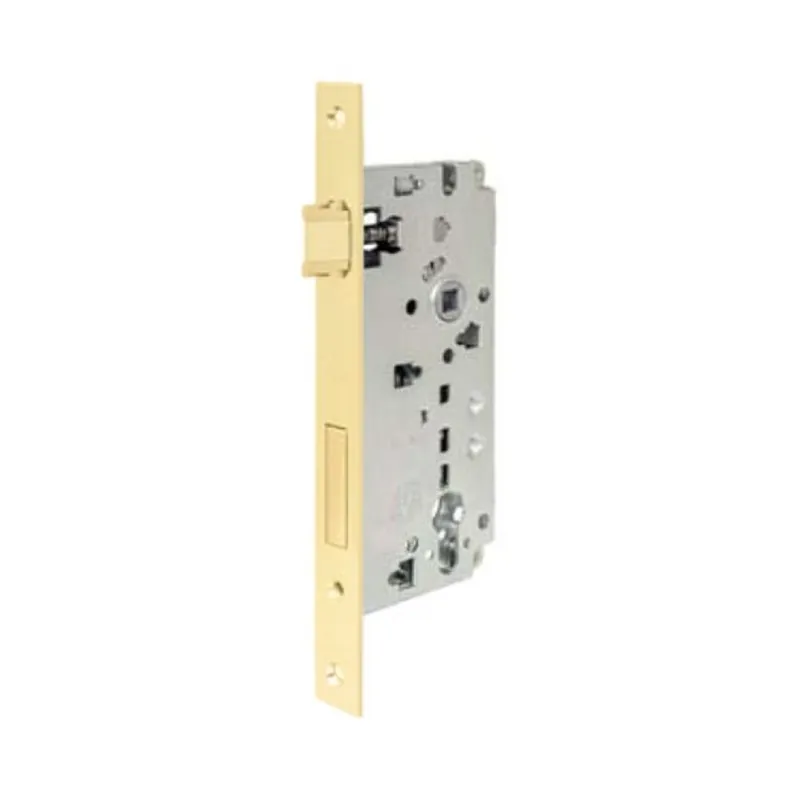 Direct Beschikbaar Serratura Sicurezza 2.0 incasso B80852 Agb per portoncini in legno, entrata 40 mm, interasse 85 mm, bordo quadro 238x22 mm, Acciaio finitura Ottonato Verniciato