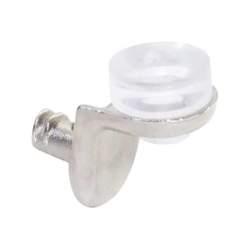 Alleen Vandaag Reggicristallo a vista 80140 Emuca per ripiani in vetro, foro diametro 5x7,3 mm, dimensione esterna 13x15,5 mm, sporgenza 13 mm, Zama finitura Nichelato