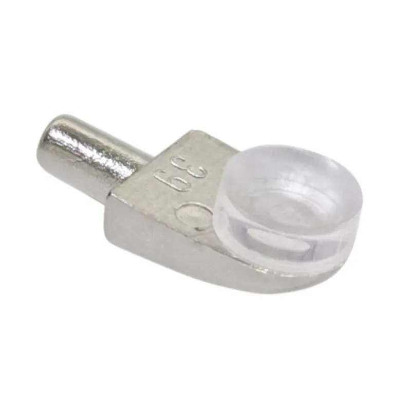 Reggicristallo a vista 80138 Emuca per ripiani in vetro, foro diametro 5x8,9 mm, dimensione esterna 11x8 mm, sporgenza 17,5 mm, Zama finitura Nichelato Tijdelijk Beschikbaar
