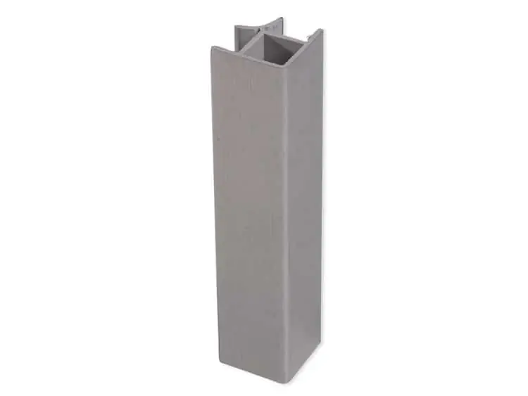 Favoriet Angolo a 90° Plasline 80135 Emuca, altezza 120 mm, per zoccolo in plastica, finitura Alluminio
