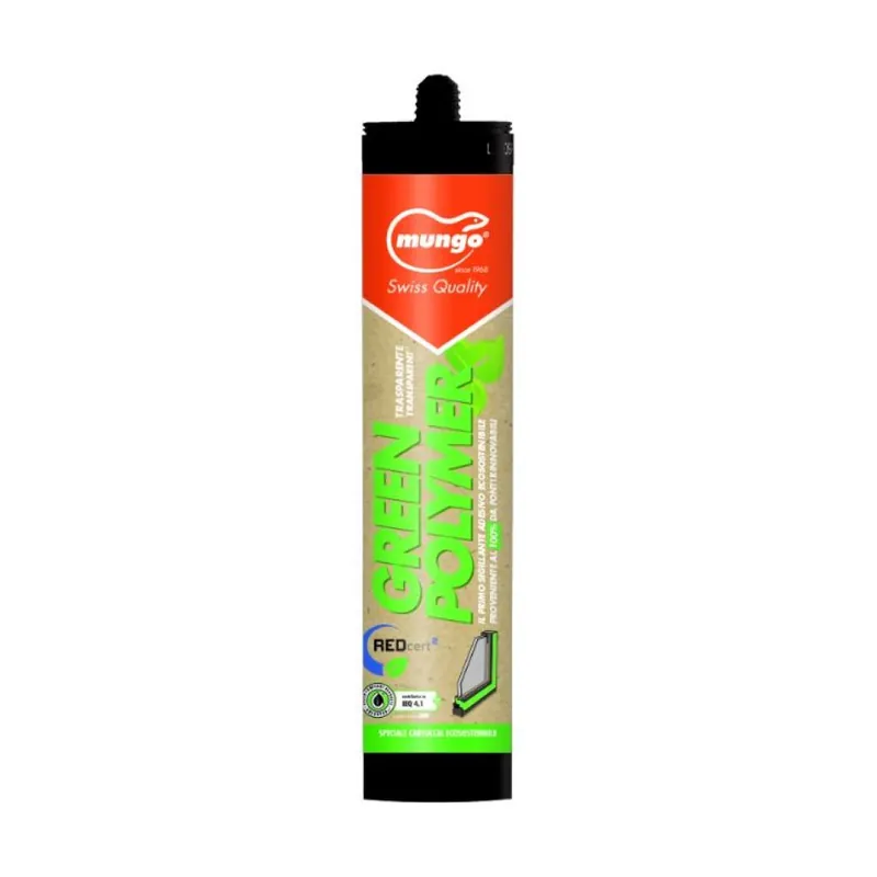 Sigillante adesivo Green Polymer Mungo per materiale di costruzione, sigillante neutro ecosostenibile, cartuccia 300 ml, finitura Trasparente Veilige Betaling