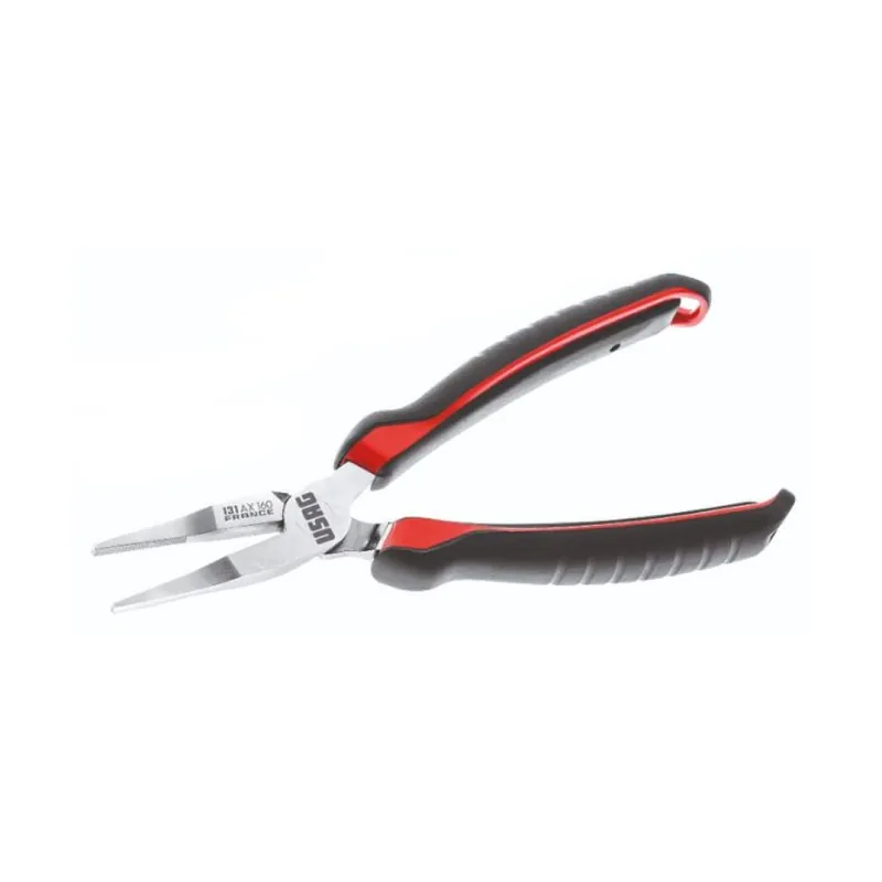 Pinza 131 AX Usag per serraggio e taglio, becco piatto lunghissimo dritto 50 mm, lunghezza 160 mm Op = Op