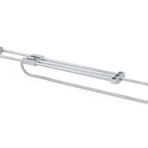 Portabiti estraibile Emuca 62107.25 per mobile armadio, lunghezza 435 mm, Acciaio finitura Cromo Lucido, Plastica Grigia Exclusieve Aanbieding