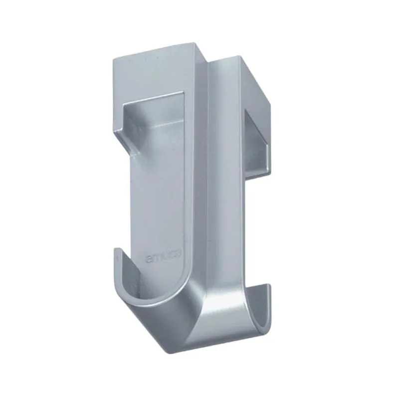 Supporto angolare Silk 2 Emuca per tubo ovale 30x15 mm, foro vite superiore M6, Plastica finitura Alluminio Beperkt Aanbod