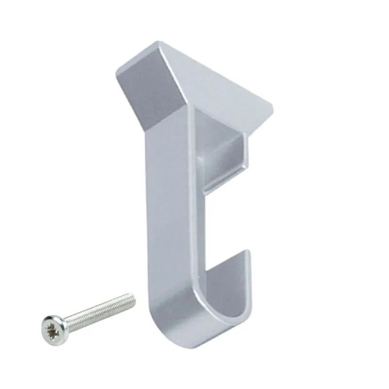 Supporto laterale Silk 2 Emuca per tubo ovale 30x15 mm, lato Destro, foro vite superiore M6, Plastica finitura Alluminio Betrouwbaar