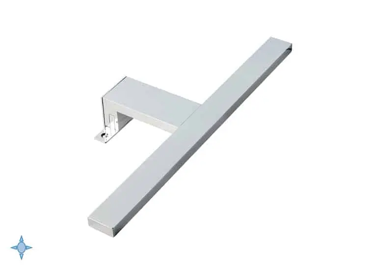Lampada applique Aquarius per bagno con LED Emuca, protezione IP44 per ambienti umidi, altezza 450 mm, potenza 7 W Finale Uitverkoop