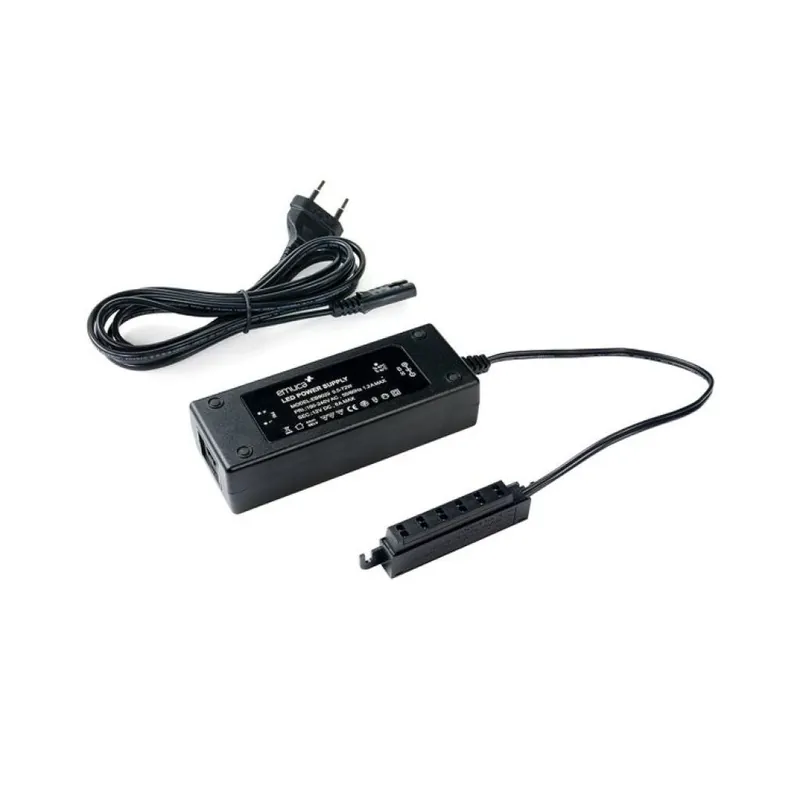 Fabrieksprijs Alimentatore 4157420 12V DC Emuca per illuminazione Led, dimensione 164x65x17 mm, imput 100-240 V AC, potenza 50 W, Tecnoplastica finitura Nero