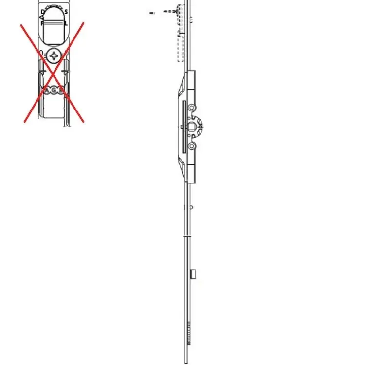 Cremonese A50125.08.10 Artech AGB per finestra e portafinestra anta e ribalta, entrata 7,5 mm, altezza 2194-2510 mm, maniglia 1050 mm Hete Deal
