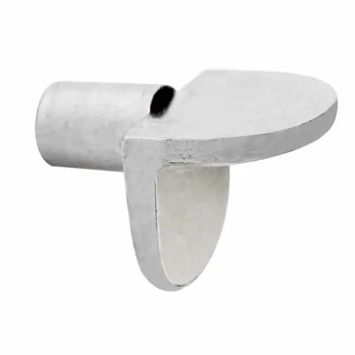 Reggipiano a 1 perno in zama per mobili e mensole in legno Emuca, diametro 5 mm Speciale Aanbieding