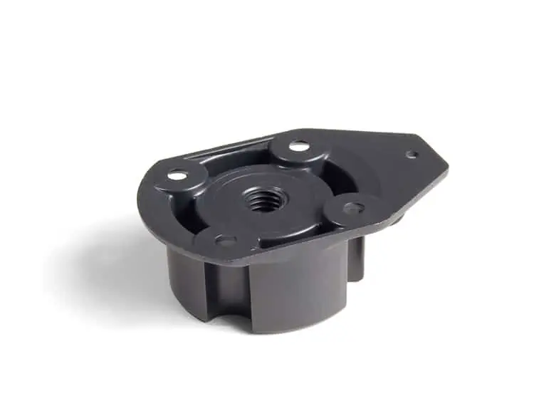 Nu Kopen Base con montaggio a vite M10 per piedini bone cucina Emuca, 75x25 mm, in plastica nera