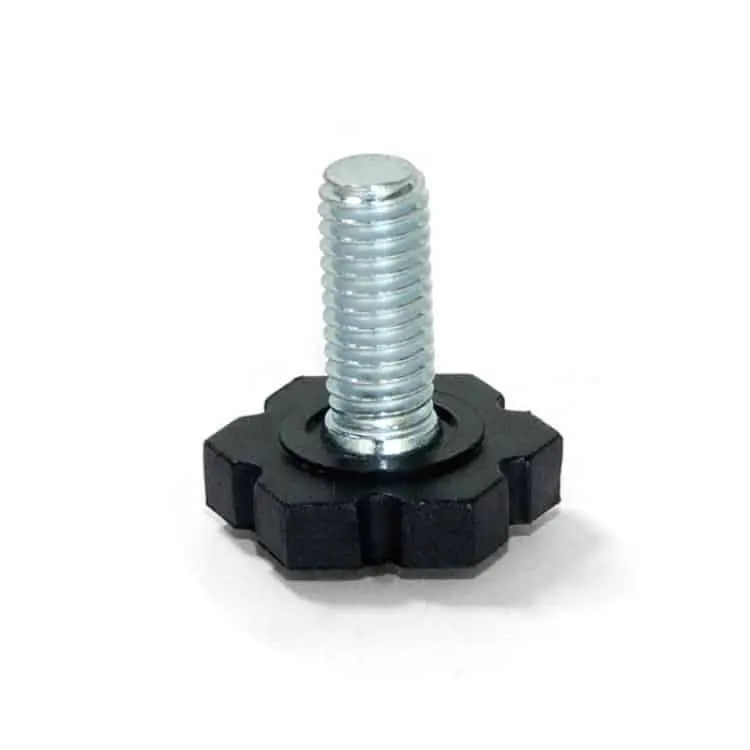 Piedino regolabile M6 esagonale 17x5,5 mm in plastica nera Lage Kosten
