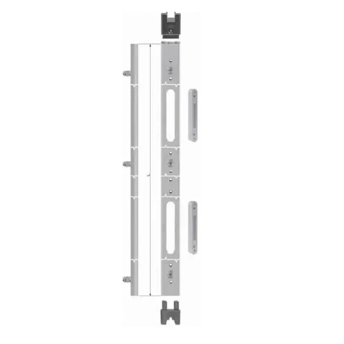 Beperkte Voorraad Kit profilo di chiusura Poseidon GP1757.05.01 AGB per anta coassiale, GR 4, anta 1920-2400 mm, finitura Alluminio Argento