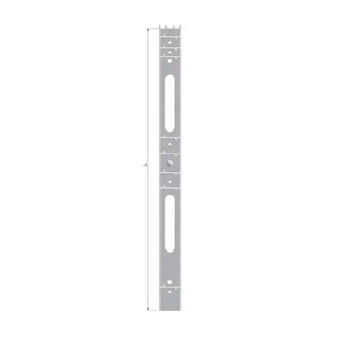 Profilo preforato G013PO.01.01 AGB Base per nodo laterale, GR 1, lunghezza 2900 mm, finitura Alluminio Argento Lage Kosten