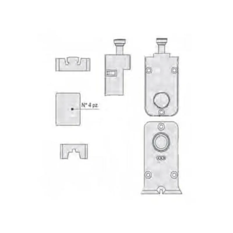 Kit tappi universali per guida superiore AGB, portata 300 kg, finitura Grigio 7038 Superprijs