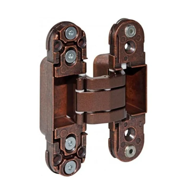 Nieuw Cerniera a scomparsa Eclipse 2.0 Agb per porte filo muro, dimensione 109,8x29,8 mm, portata 40 Kg, regolabile su 3 assi, Zama finitura Bronzato Verniciato