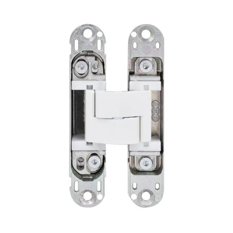 Actieprijs Cerniera a scomparsa Eclipse 3.0 Agb per porte filo muro, dimensione 114,8x22,8 mm, portata 40 Kg, regolabile su 3 assi, Zama finitura Bianco