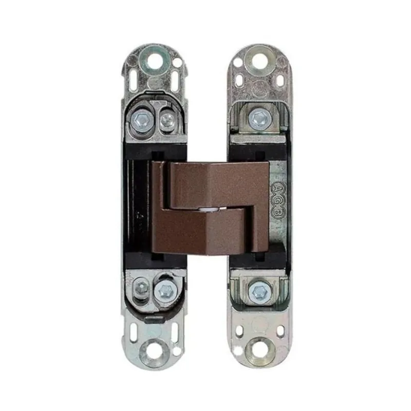 Op = Op Cerniera a scomparsa Eclipse 3.0 Agb per porte filo muro, dimensione 114,8x22,8 mm, portata 40 Kg, regolabile su 3 assi, Zama finitura Bronzato Verniciato