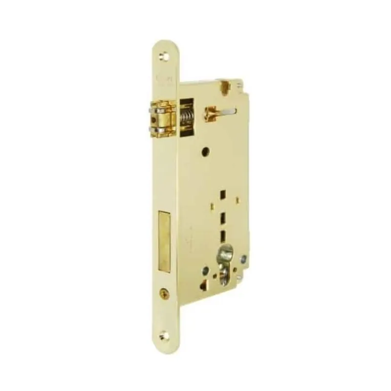 Beperkte Voorraad Serratura Sicurezza infilare a Rullo B20851 Agb per portoncini in legno, entrata 50 mm, bordo tondo 238x21,8 mm, Acciaio finitura Ottonato Verniciato
