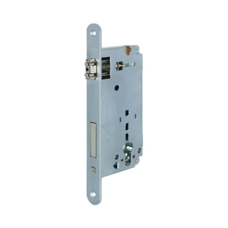 Speciale Aanbieding Serratura Sicurezza infilare a Rullo B20851 Agb per portoncini in legno, entrata 50 mm, bordo tondo 238x21,8 mm, Acciaio finitura Cromato Opaco