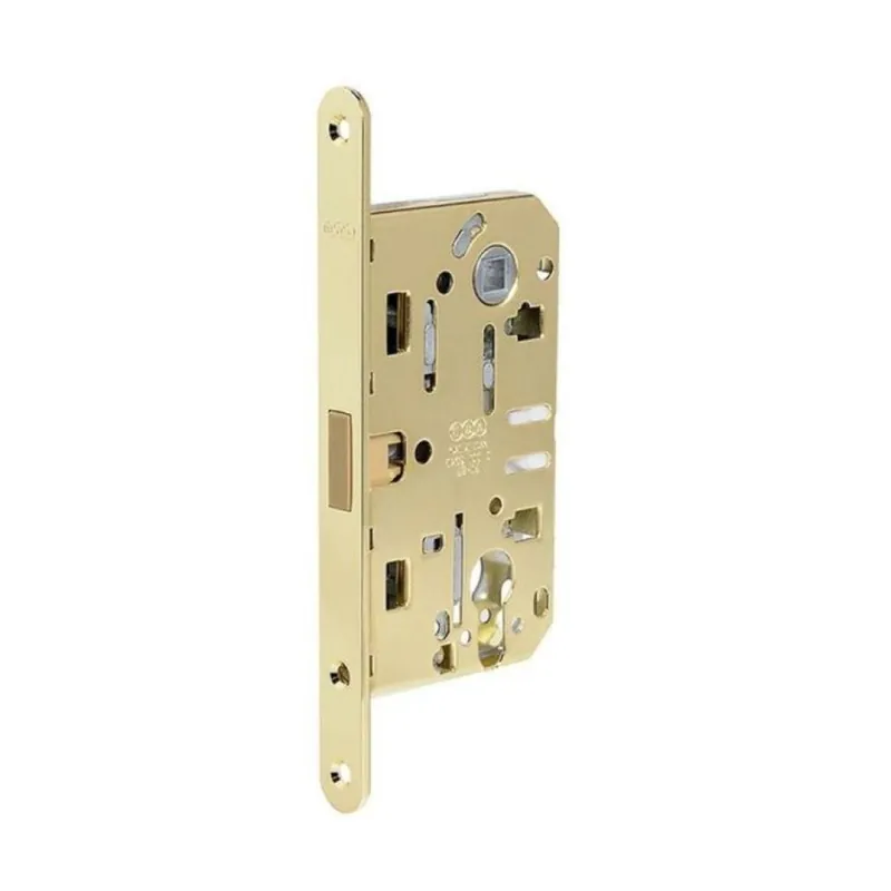 Aanbieding Serratura Polaris 2XT Yale incasso B06103 Agb per porta da interni, entrata 50 mm, interasse 85 mm, bordo tondo 196x18 mm, Acciaio finitura Ottonato Verniciato