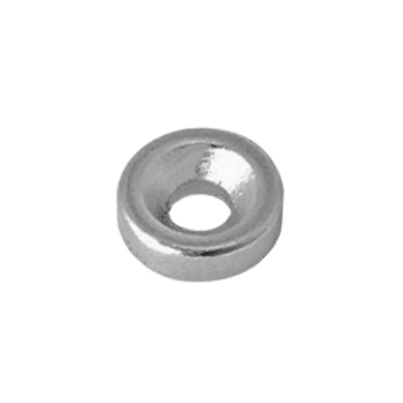 Magnete fisso A39406.10.02 Artech Agb per sistemi di controllo, diametro 10 mm, spessore 3 mm, foro vite, Acciaio finitura Argento Beperkte Voorraad