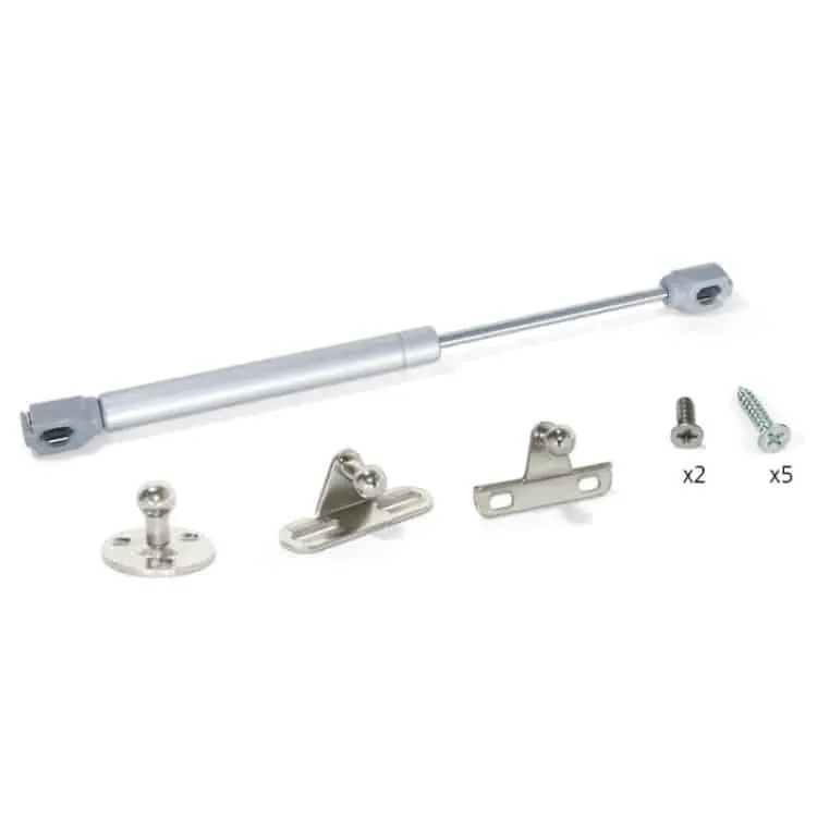 Merkproduct Confezione di pistone H vasistas con agganci Forza 8 Kg L 243 Verniciato alluminio
