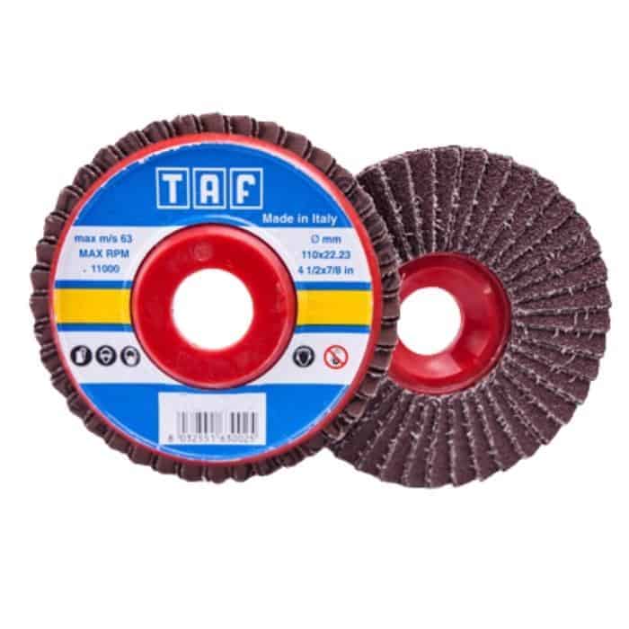 Disco a lamelle inserite 126A Taf per acciaio, diametro 165 mm, grana 80, foro 22 mm Lage Prijs