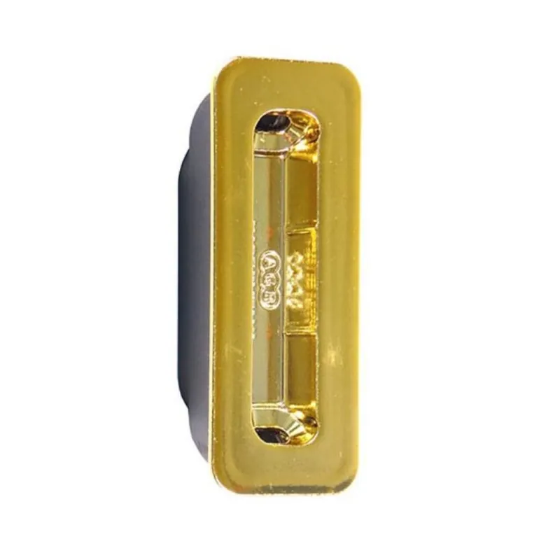 Incontro Minimal Plus B01402.29 Agb per telaio porta in legno, dimensione 64x25 mm, bordo tondo, Nylon finitura Ottonato Verniciato Gratis Retour