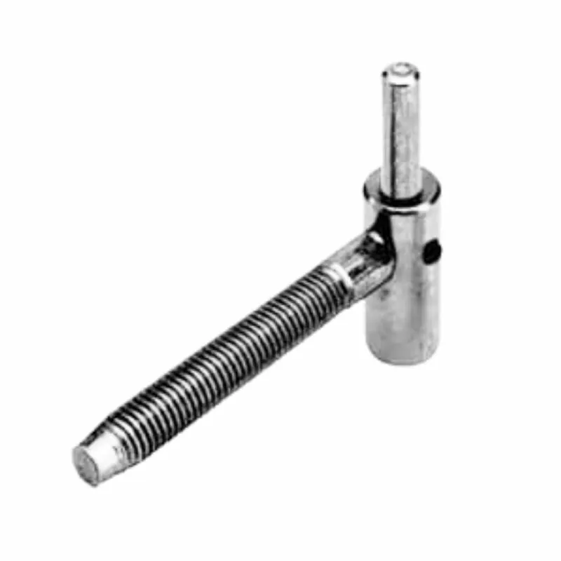 Merkproduct Cardine a vite destro H08028.18.21 AGB Abaco per imposte, diametro 9 mm, perno filettato M10, lunghezza gambo 85 mm, Acciaio finitura Silver Powerage